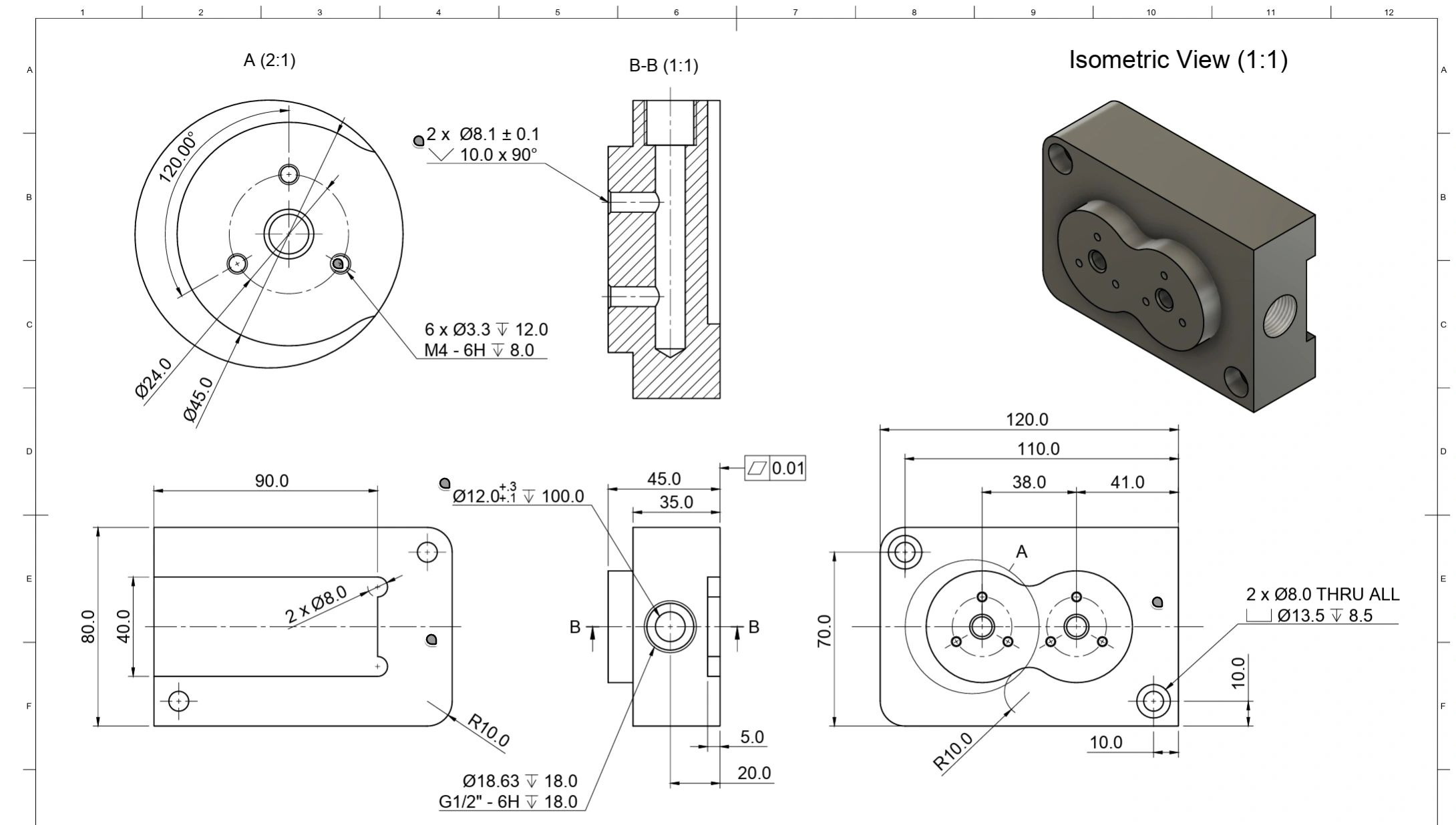 Engineering drawing and 3D model review for DFM and CNC manufacturability
