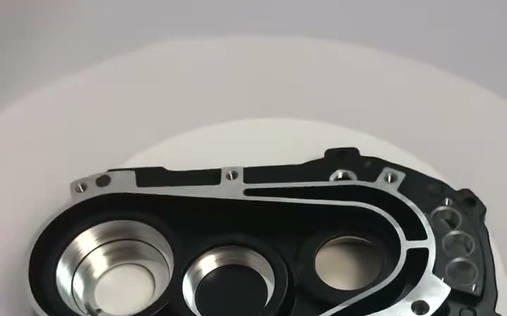 Machined aluminium gearbox and actuator housing with bare bearing bores