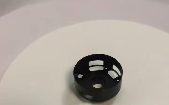 Black anodized aluminium planet carrier cage machined for a planetary reducer