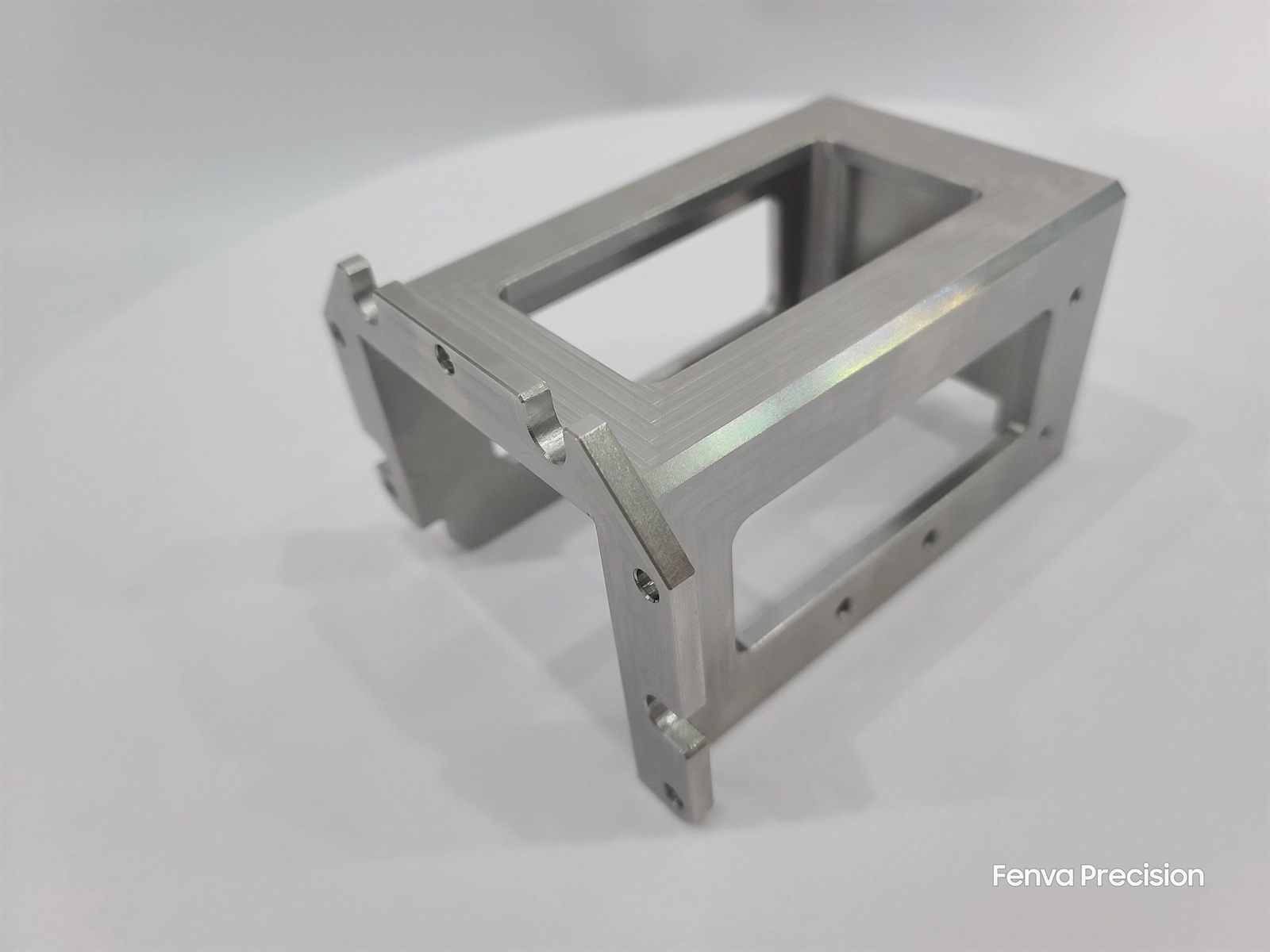 Precision-machined aluminium frame component