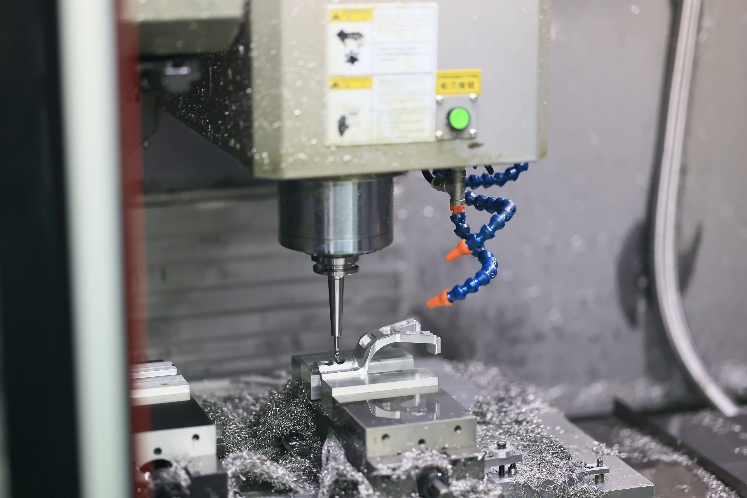 CNC machined 6061 aluminium robot bracket, as machined