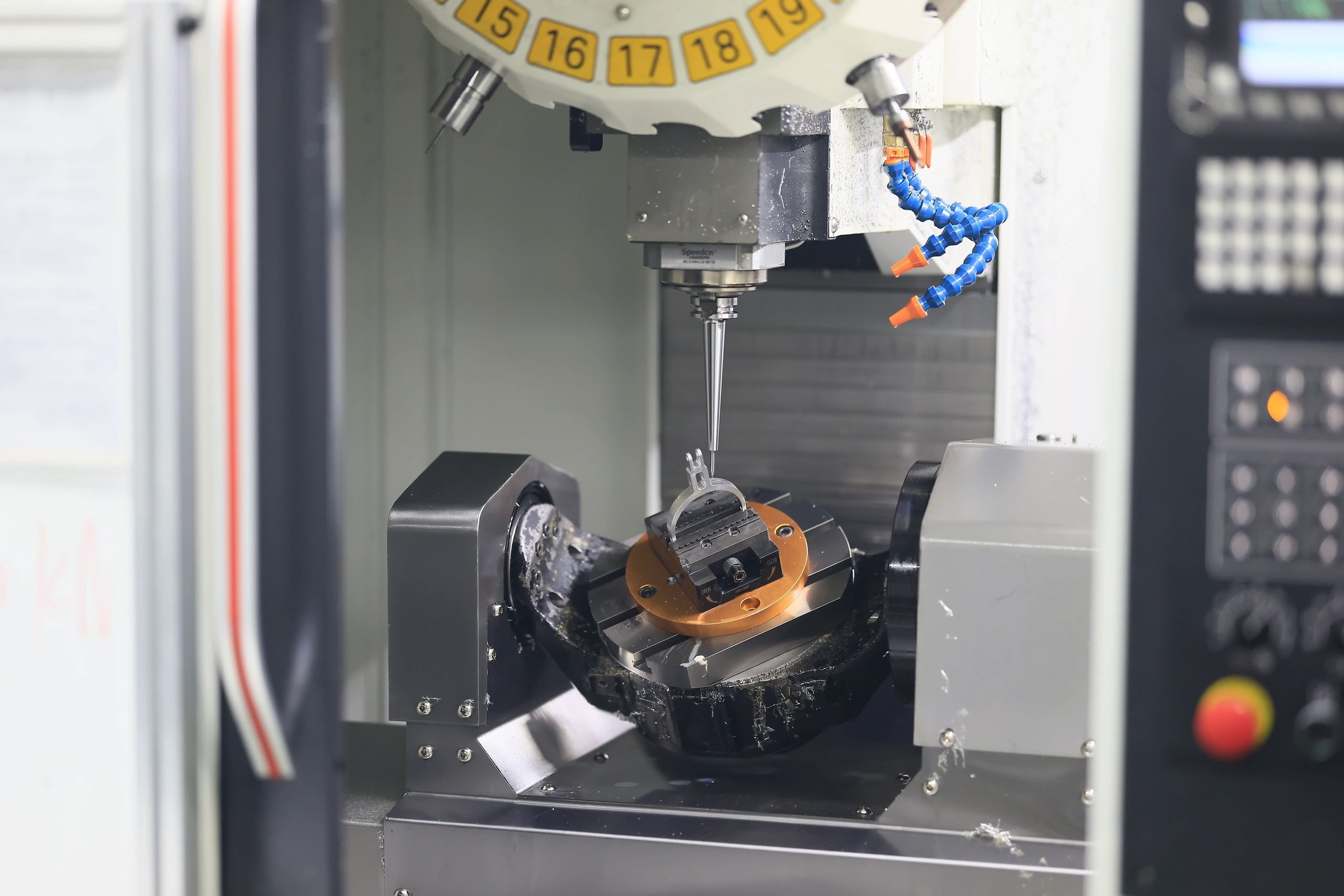 5-axis machined 7075 aluminium aerospace component