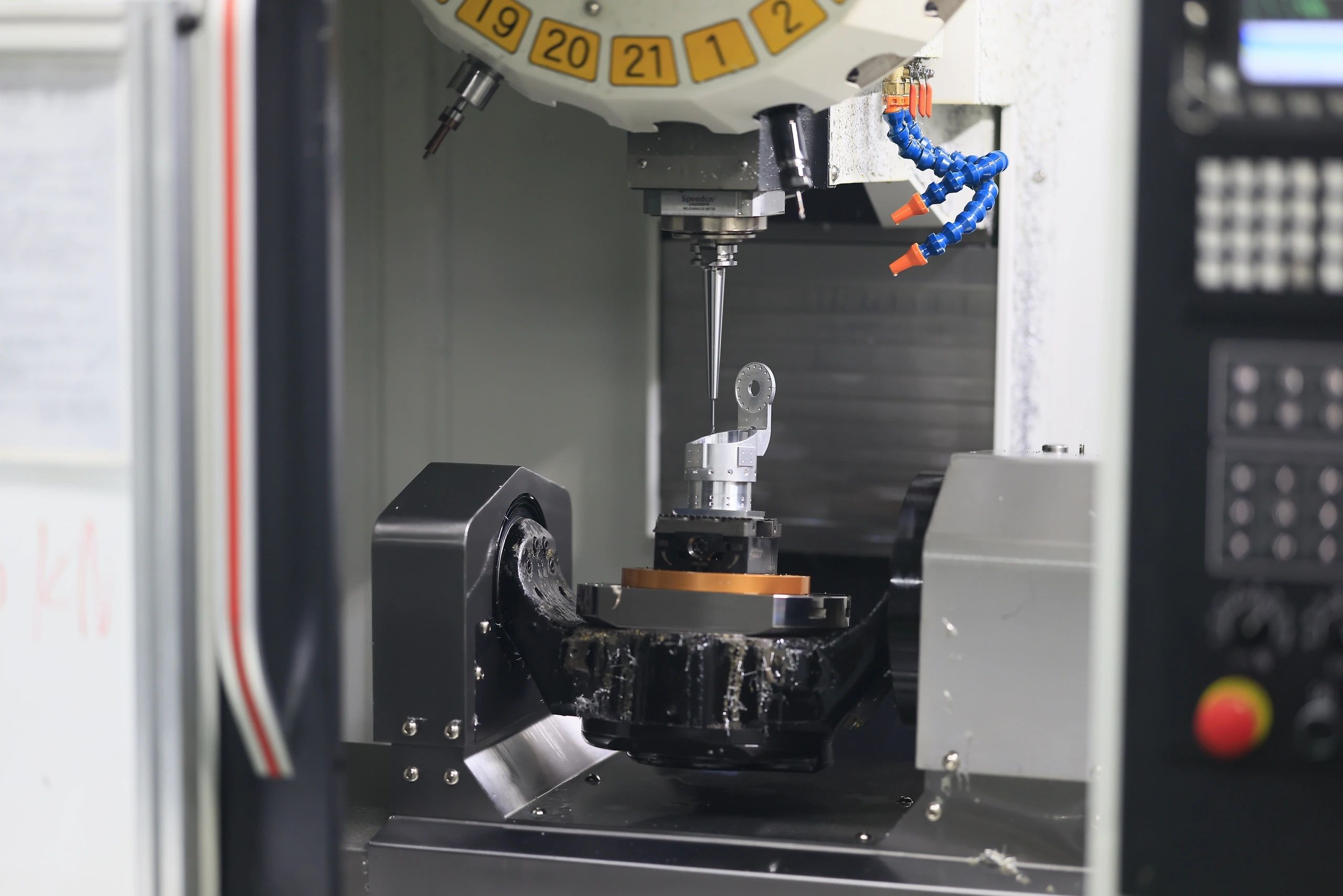 CNC machined 7075 aluminium humanoid-robot component, bead blasted