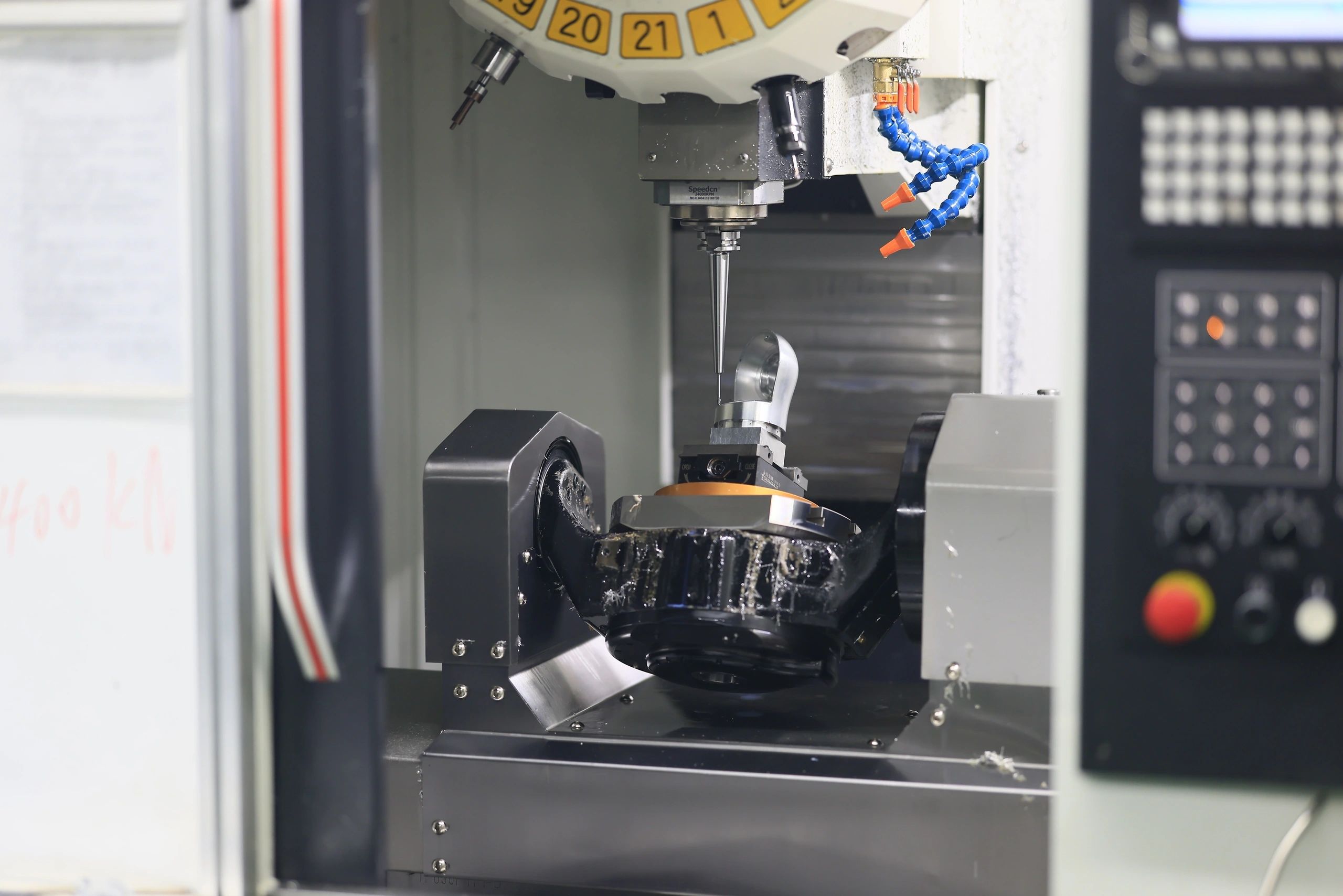 5-axis machined aluminium humanoid robot joint component