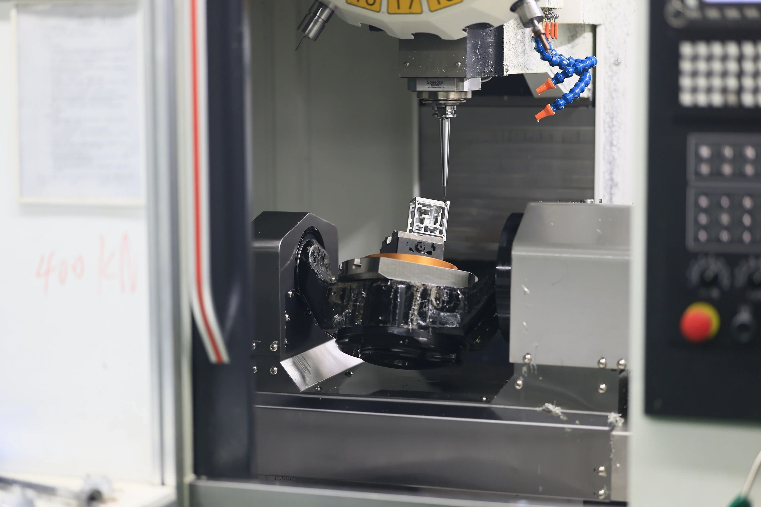 Medical diagnostic component during 5-axis machining