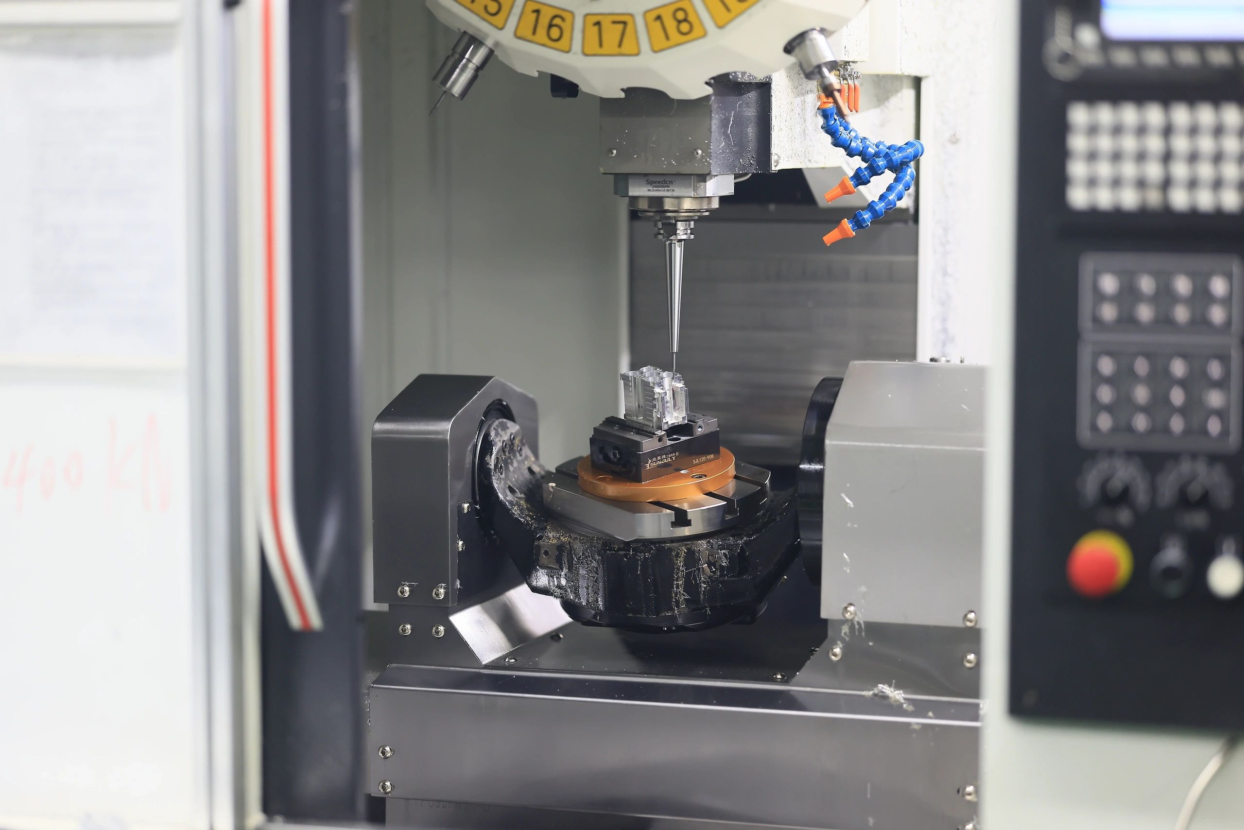 Precision manifold for lab equipment during 5-axis machining