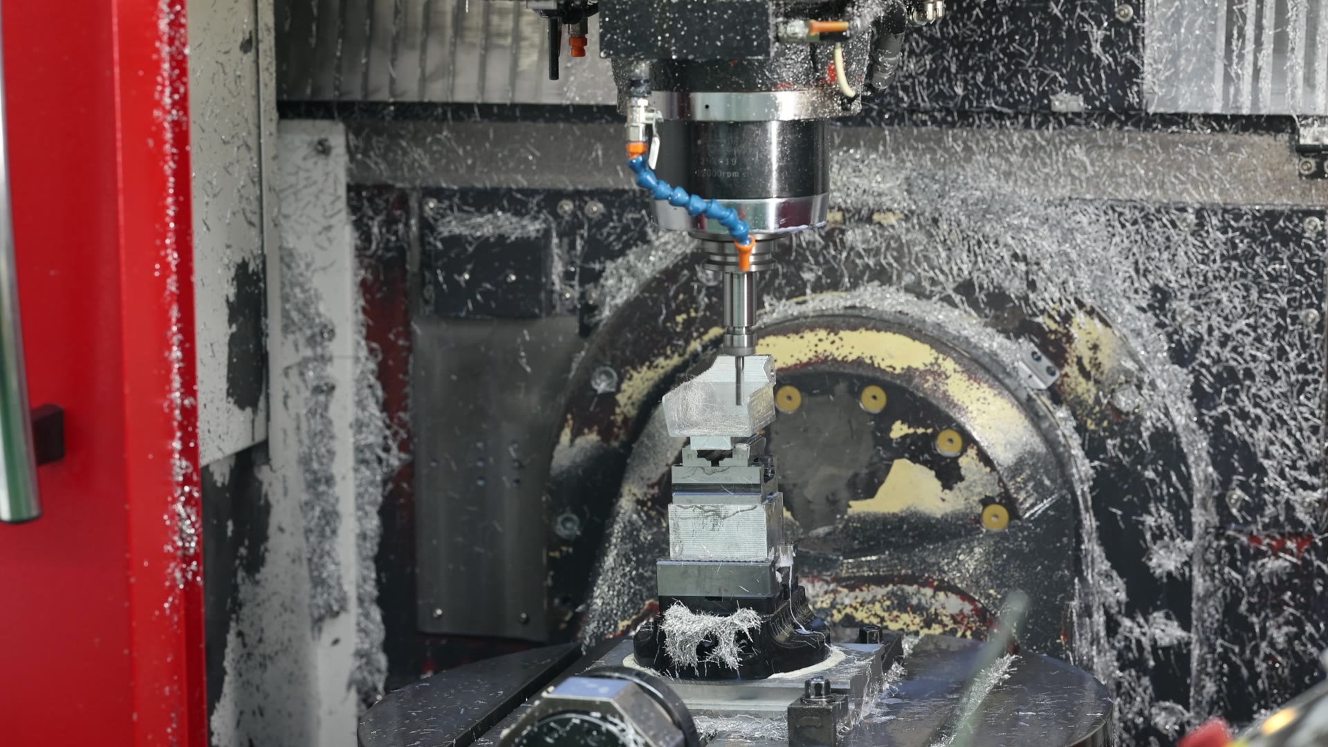 5-axis CNC milling of an aluminium part on a machining centre at Fenva Precision