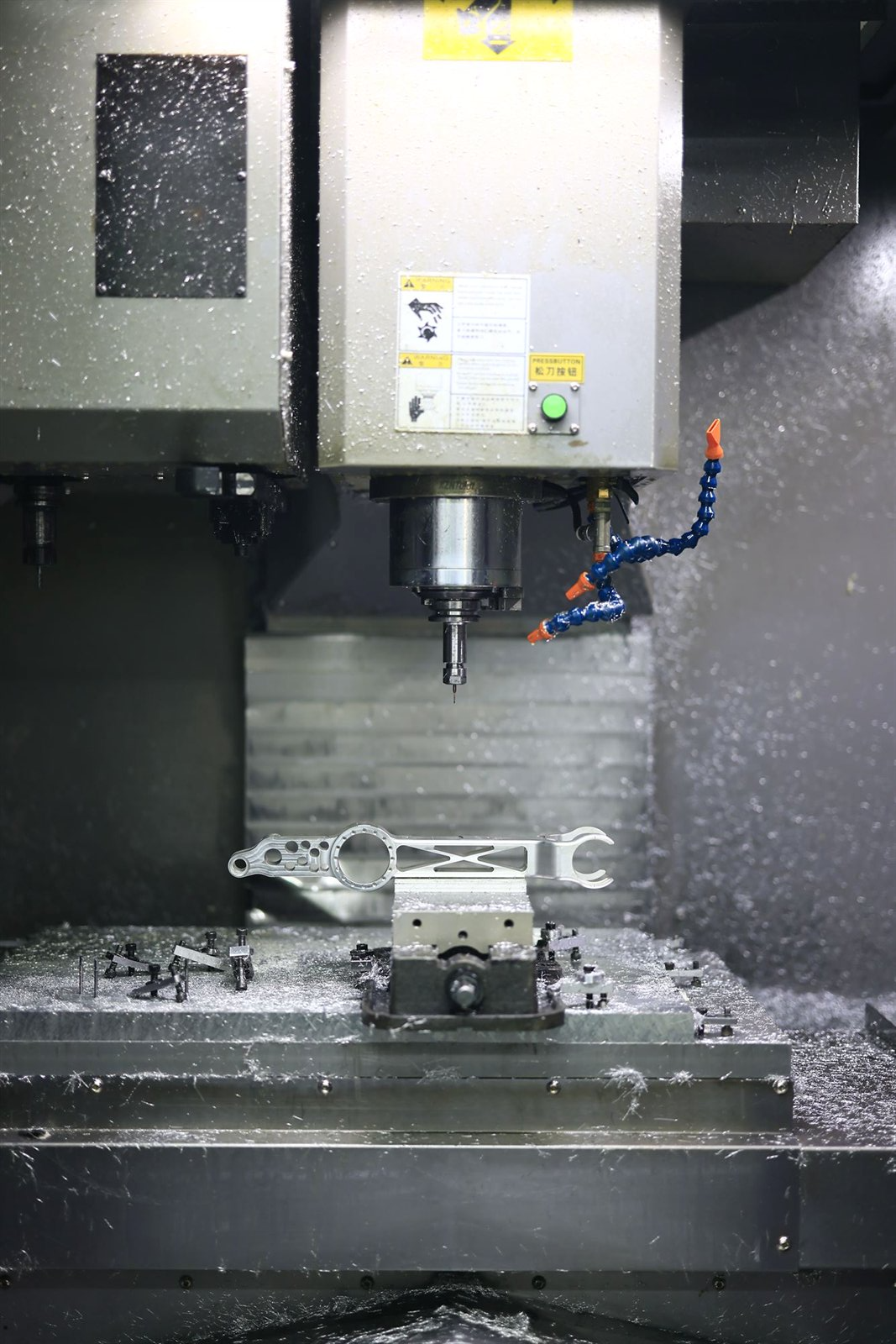 Precision milling of an aluminium contoured part on a 3-axis machining centre